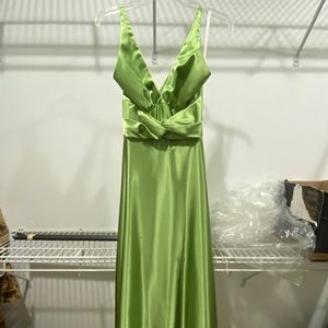 Long green dress
